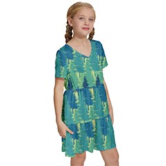 Kids  Short Sleeve Tiered Mini Dress 