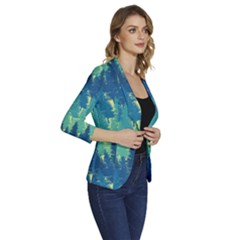 Women s One-Button 3/4 Sleeve Short Jacket 