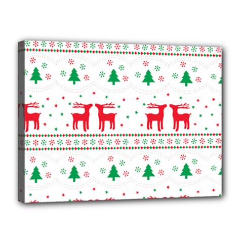 Red Green And Blue Christmas Themed Illustration Canvas 16  x 12  (Stretched) from ArtsNow.com