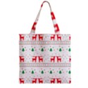 Zipper Grocery Tote Bag 