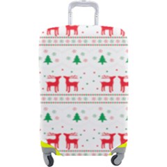 Red Green And Blue Christmas Themed Illustration Luggage Cover (Large) from ArtsNow.com