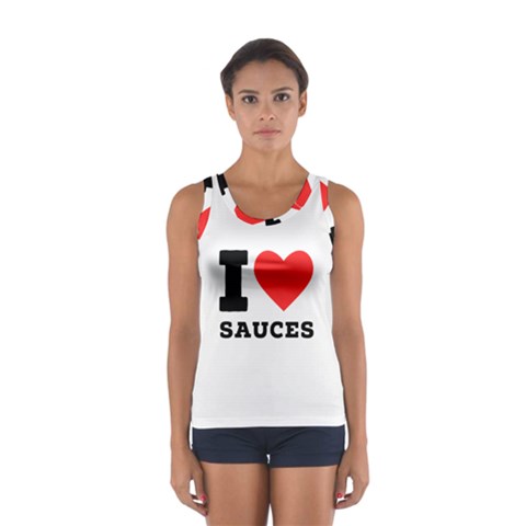 I love sauces Sport Tank Top  from ArtsNow.com