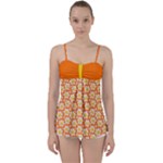 cute smile face chamomile Babydoll Tankini Top