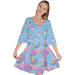 unicorn lollipop Velour Kimono Dress