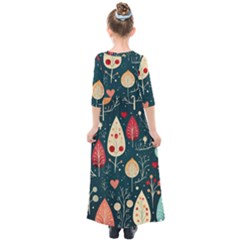 Kids  Quarter Sleeve Maxi Dress 