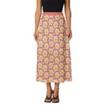 cute smile face chamomile Classic Midi Chiffon Skirt