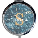 Personalized Initial Name Marble Mini Round Mirror Mini Round Mirror