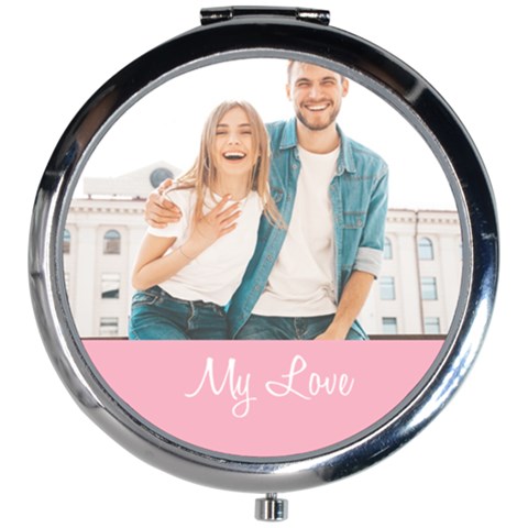 Personalized Photo Text Mini Round Mirror Mini Round Mirror from ArtsNow.com