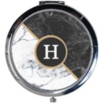 Personalized Initial Name Marble Mini Round Mirror Mini Round Mirror