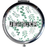 Personalized Greenery Name Mini Round Mirror Mini Round Mirror