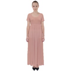 High Waist Short Sleeve Maxi Dress 