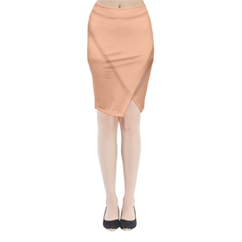 Peach Fuzz 2024 Midi Wrap Pencil Skirt from ArtsNow.com