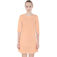 Quarter Sleeve Pocket Dress 