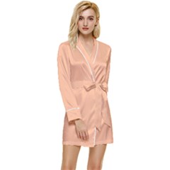 Long Sleeve Satin Robe 