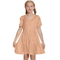 Kids  Short Sleeve Tiered Mini Dress 