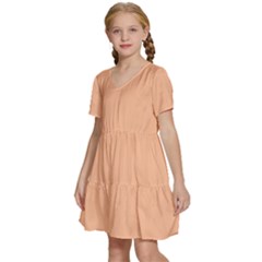 Kids  Short Sleeve Tiered Mini Dress 