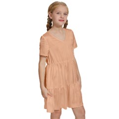 Kids  Short Sleeve Tiered Mini Dress 