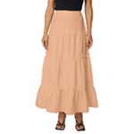 Peach Fuzz 2024 Tiered Ruffle Maxi Skirt