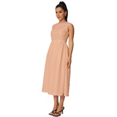 Sleeveless Round Neck Midi Dress 