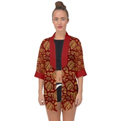 Open Front Chiffon Kimono 