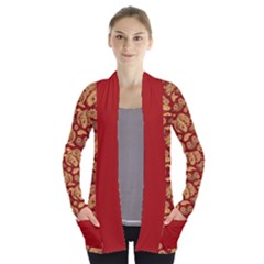 Open Front Pocket Cardigan 