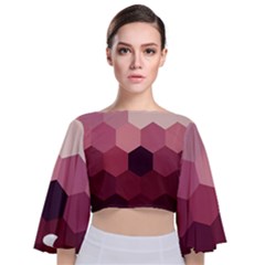 Tie Back Butterfly Sleeve Chiffon Top 