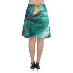 Chiffon Wrap Front Skirt 