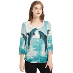 Chiffon Quarter Sleeve Blouse 