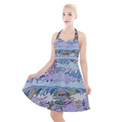 Halter Party Swing Dress  