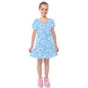 Kids  Short Sleeve Velvet Dress 