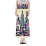 Skyscrapers City Usa Full Length Maxi Skirt