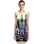 Skyscrapers City Usa Classic Sleeveless Midi Dress