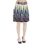 Skyscrapers City Usa Pleated Skirt