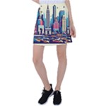 Skyscrapers City Usa Tennis Skirt