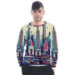 Skyscrapers City Usa Men s Long Sleeve Raglan T-Shirt