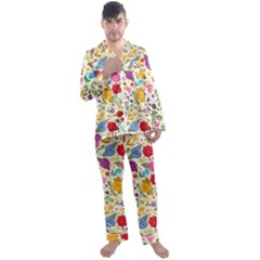 Men s Long Sleeve Satin Pajamas Set 