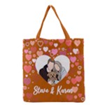 Personalized Photo Illustration Lover Name Tote Bag Grocery Tote Bag