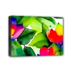 Watercolor Flowers Leaves Foliage Nature Floral Spring Mini Canvas 7  x 5  (Stretched)