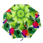 Watercolor Flowers Leaves Foliage Nature Floral Spring Folding Umbrellas