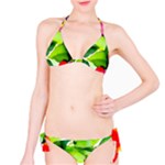 Watercolor Flowers Leaves Foliage Nature Floral Spring Classic Bikini Set