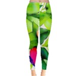 Watercolor Flowers Leaves Foliage Nature Floral Spring Everyday Leggings 