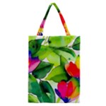 Watercolor Flowers Leaves Foliage Nature Floral Spring Classic Tote Bag