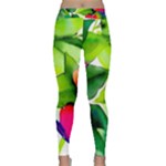 Watercolor Flowers Leaves Foliage Nature Floral Spring Classic Yoga Leggings