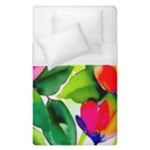 Watercolor Flowers Leaves Foliage Nature Floral Spring Duvet Cover (Single Size)