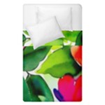 Watercolor Flowers Leaves Foliage Nature Floral Spring Duvet Cover Double Side (Single Size)