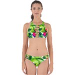 Watercolor Flowers Leaves Foliage Nature Floral Spring Perfectly Cut Out Bikini Set