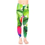 Watercolor Flowers Leaves Foliage Nature Floral Spring Kids  Leggings