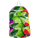 Watercolor Flowers Leaves Foliage Nature Floral Spring Foldable Lightweight Backpack