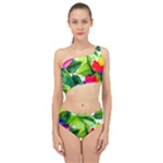 Watercolor Flowers Leaves Foliage Nature Floral Spring Spliced Up Two Piece Swimsuit