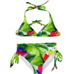 Watercolor Flowers Leaves Foliage Nature Floral Spring Kids  Classic Bikini Set